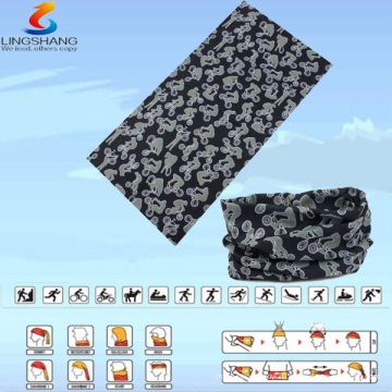 LSB-0219 Ningbo Lingshang 100% полиэфирная многофункциональная бесшовная наружная шейная трубка ny headwear